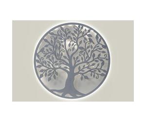 DECORACION PARED LED METAL 99X2X99 ARBOL BLANCO