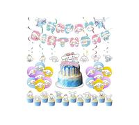 Decoraciones di Compleanno Festa Compleanno Palloncini Feste Palloncino Festa Topper Torta Striscione di Compleanno Ornamenti Spirali