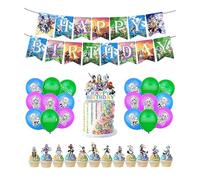 Decoraciones di Compleanno Genshin Impact Palloncini Genshin Impact Palloncino Feste Genshin Impact Topper Torte Genshin Impact Striscione Compleanno
