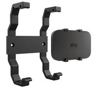 Decoralin Staffa di montaggio a parete compatibile con Sky Q Mini Box, supporto in plastica nera per modelli EM150, 32D0xx, 32D1xx, kit di montaggio sicuro dietro TV con viti e tasselli