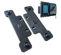 Decoralin Supporto da parete per caricabatterie Makita DC18RC, staffa in plastica nera, installazione sicura a parete con viti e tappi, salvaspazio, durevole, progettato e realizzato in Europa