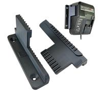 Decoralin Supporto da parete per Einhell Power X-Charger 3A - Supporto in plastica in 2 parti con viti e tasselli - Staffa nera per una conservazione pulita e sicura a parete (non per caricabatterie