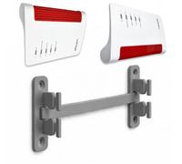 Decoralin Supporto da parete per router compatibile con Fritz!Box 7590, 7590 AX, 7530, 7530 AX, 5590, 6660, 6670 e 7690, set di supporto con distanza dalla parete e materiale di fissaggio, grigio
