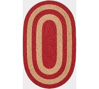 DECORAM WORLD Tappeto da cucina vintage rosso e beige, 90 x 1,5 m