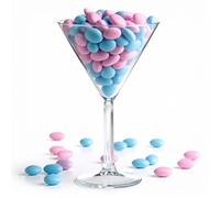 Decoraparty Coppa Porta Confetti Trasparente, Calice Martini per Confettata Cerimonia Decora Tavola, Centrotavola Decorazione Gigante Grande per Caramelle, Cioccolatini 16 cm x 25 cm