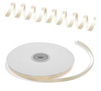 Decoraparty Nastrino Avorio da 6 mm in Raso - Bobina Rotolo Nastro Elegante Satin Doppio Raso Sottile per Regalo, Anniversario, Confezioni, Matrimonio, Lunghezza 50 metri