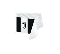 Decoraparty- Tovaglia in Carta Bianconera-Table Cover da Tavolo per Compleanno Festa Party a Tema Squadra di Calcio Bianco Nero Addobbi Decorazioni, 120 x 180 cm, DPA63187W