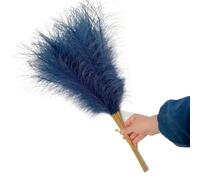 decorare la casa con fiori secchi, Erba artificiale della pampa multicolore, confezione da 5/10/20 pezzi, 55 cm(Blue,5PCS)
