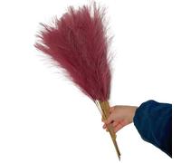 decorare la casa con fiori secchi, Erba artificiale della pampa multicolore, confezione da 5/10/20 pezzi, 55 cm(Purple,5PCS)