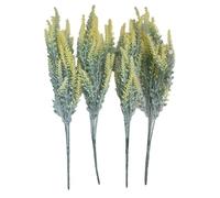 decorare la casa con fiori secchi, Fiori di lavanda artificiali di erba della pampa for decorazioni, confezione da 4 multicolore(4 Yellow Lavender)