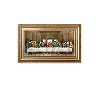 DECORARTS -L'Ultima Cena, Riproduzioni d'arte classica Leonardo da Vinci. Stampa giclée e arte incorniciata di qualità museale per la decorazione della parete. 24x12, dimensioni della cornice: 30x18