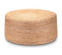 Decorasian Pouf - Cuscino Tatami intrecciato in iuta - Pouf in stile boho - Pouf rotondo 50 cm x 20 cm