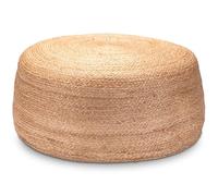 Decorasian Pouf - Poggiapiedi in iuta intrecciata, 60 x 25 cm