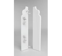 Decoration - Battiscopa Ducale Bianco in PVC Zoccolo Facile da Installare su Muro e Pareti, Bordo Forte e Resistente, Profilo Cucina, Bagno, Sala, Soggiorno (Tappo Finale h. 12 cm)
