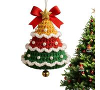 Décoration De Noël Tricotée - Fêtes Hivernales Et Cadeaux Père Noël | Couronne Et Sapin Au Crochet Cloches, Boules, Accessoires Décoratifs Faits Main Pour Maison, Intérieur, Portes, Fenêtres