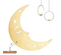 Décoration murale en - Décoration murale en bois visage soleil/lune, | Décor à la maison rustique évider Sculpture ornement mural pour salon chambre balcon
