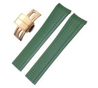 Decorations 22 mm Fluorous Silicone Rubber Watchband for 5168G 5968G Metal Pins Curved End Soft Watch Strap Bracelets Beautiful