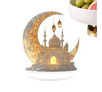 Decorations - Celebration Table Centerpiece,2D Acrylic Crescent Castle Desk Decor,Holiday Sign Centerpiece | For Home Party Desk Bookshelf Mantel TV Cabinet Entryway Dining Living Rooms