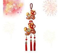 Décorations Cheval - Pendentif avec Design de Clochette | Broderie pour Nouvel An 2026 - Pour Richesse et Succès, Fête du Printemps, Salon, Chambre, Porte, Célébration Festive