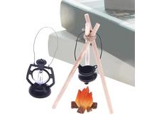 Décorations de feu de Camp, Faux ornement de feu de Camp | Accessoire réaliste de Maison de poupé, artisanat créatif pour décoration de feu, Effet lumineux réaliste pour Maison de poupé et accessoir