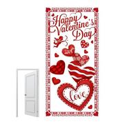 Décorations De Porte Pour La Saint-Valentin - Panneau Sur Le Thème Du Cœur 90 X 180 Cm, Couverture De Garage Romantique, Ornement Festif | Décoration Intérieure Et Extérieure Pour Portico, Prés