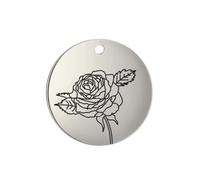 Decorations Nuovo 2026 Unisex 5pcs/Lotto Fiori nasciti Carrms per reperti di Gioielli Che producono Inossidabile Colore in Oro floira Acqua Rosa Margherite Aster Pendenti Accessori alla Dono Donne e