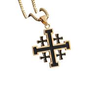 Decorations Nuovo per la 2025 Inossidabile in Acciaio Medievale Crusader Croce templare a Pendente Maschile cristiani di Gioielli Accessori creativi Beautiful