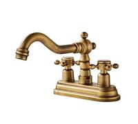 Decorations Rubinetti del Bacino 360 Bronzo Girevole Bronzo Spazzolato a Doppio Supporto Doppio Foro Rubinetto del lavandino del lavandino in Ottone Mesel Beautiful