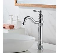 Decorations Rubinetto da Bagno Antico Ottone Tappeto da Bagno Rubinetto Freddo e Mixer per Acqua Calda per Tocco di Tip Mazzo di Olio Nero Tocco Spazzolato (Colore: Nichel), Rubinetto da Bagno Cromo