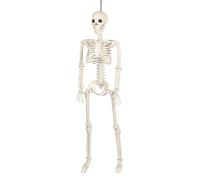 Decorations Skeleton - 35.43 inches Posable Human Bones for Haunted House Lawn Patio Garden with Terrifying Scene Prop, Full Skeleton for Dorm Party Halloween Display, PP Material, Indoor Outdoor Use