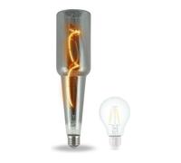 Lampadina Led Titanio Fumé a Filamento E27 B70 a Bottiglia 4W decorativa Bianco caldo 2200K Novaline