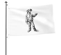 Decorative Bandiera Ai Generated Teenager Playing Virtual Reality Headset With Bandiere Da Giardino Resistente Allo Scolorimento Flag Per Celebrazione Conferenza All'Aperto 90X150Cm