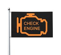 Decorative Bandiera Pirati Check Engine Light Bandiere Da Balcone Classica Flag Per Parata All'Aperto Bar 90X150Cm