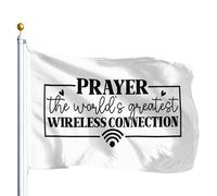 Decorative Bandiera Pirati Prayer The World'S Greatest Wireless Connection Bandiere Da Giardino Durevole Flag Per Balcone Giardino Ristoranti 90X150Cm