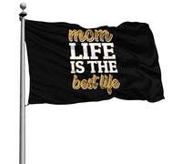 Decorative Bandiera Rinforzo Bandiere Da Giardino Mom Life Is The Best Life 90X150Cm Bandiere Da Balcone Per Parata Interno Ristoranti