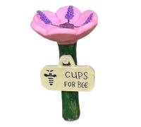 Decorative Bee Watering Station, Bird Water Bath Station, Flower Design Function, 10,5 x 7 cm Safe Hydration Spot, Garden Bee Bath Accessory, Yard Patio Porch Decor, Ideal for Backyard Farm Terrace
