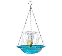 Decorative Bird Fountain, Outdoor Water Feature, Reflective with Sculpted Accents, Avian Bath Station with Modern Finish, Landscape Decor with Artistic Style, Balcony Ornament for Courtyard Use