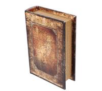 Decorative Book Box - PU Leather Vintage Storage Case | Faux Book Decor