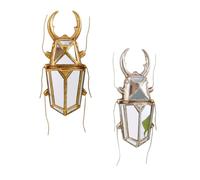 Decorative Bug Insects Beetle Mirrors,Mid Century Modern Insect Decor Wall Hanging,Creative Resin Stag Beetle Wall Decor,Perfect for Victorian and European Themed Homes,Unique Gift (2PCS-combination)
