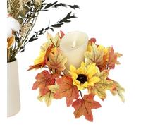 Decorative Candle Wreath, Realistic Reusable Ring, Table Centerpiece