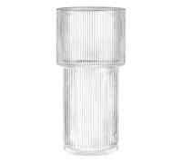 Decorative Clear Modern Vases, Aesthetic Flower Vase, Transparent Glass Design, for Wedding Decoration Mantle Centerpiece Dining Table Decor Accessory Entryway Accent Piece 7.87 * 7.09 * 3.74in