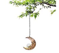 decorative da giardino, a forma di stella, luna, sole, lampada decorativa impermeabile | a sospensione per esterni | Lanterna da giardino sospesa a energia solare | Percorso esterno