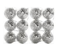 Decorative Disco Ball - Mirror Reflective Sphere Party Ornament Set, Wedding Stage Club Festival Lighting Effect Decor, Bar Performance Hanging Shiny Crystal Illusion Rotation Display Event