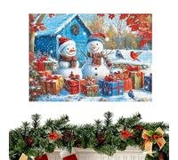 Decorative Game - Snowman Jigsaw, Festive Holiday Challenge, Cardboard Construction, Precise Interlocking Fit, Meditation Spiritual Guidance Component, Stress Relief Activity