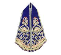 Decorative Ganesh Dupatta Puja Cloth Chunari Pooja Chunar Pooja Items Articles for Indian Traditional Cultural Festival Decoration for God Statue Frame Idol Temple Home Decor(Size:-15" X 5")(Blue)