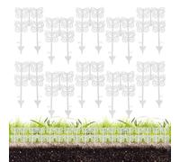 Decorative Garden Fence, Garden Border Panels, 11.02x6.5in No-Dig Easy Install, Authentic Weatherproof Material, Butterfly Decoratives Fencing for Dog Yard, Flower Bed, Patio