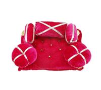 Decorative Laddu Gopal assan Gaddi Takiya Set Gadi Set for Bal Gopal Laddu Gopal Ji Velvet Mattress Cushion Gadda Ladoo Gopal Dress Asan Set Indian Traditional Festival Decor(Size:-9"X7")(Purple)