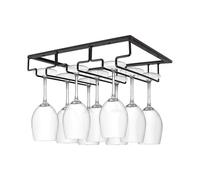 Decorative Metal Wine Glass Rack for Bar Kitchen 3 Tiers Stainless Steel Storage Rack Black