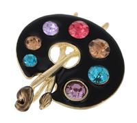 Decorative Paint Palette Pin Exposure Lapel Accessory Dresses Suits And Special Occasions Elegant Sparkle Brooch for Mother's Day Celebrations