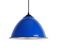 Decorative Pendant Lamp, American Industrial Style E26 1-Head Metal Chandelier for Kitchen Island(Dark Blue,15.7in)